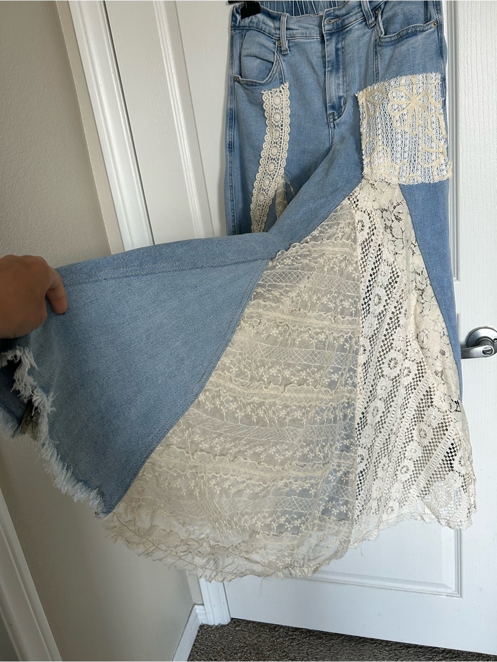 Oli & Hali Light Blue Denim Jeans with Elastic Waist - Picture 8 of 15